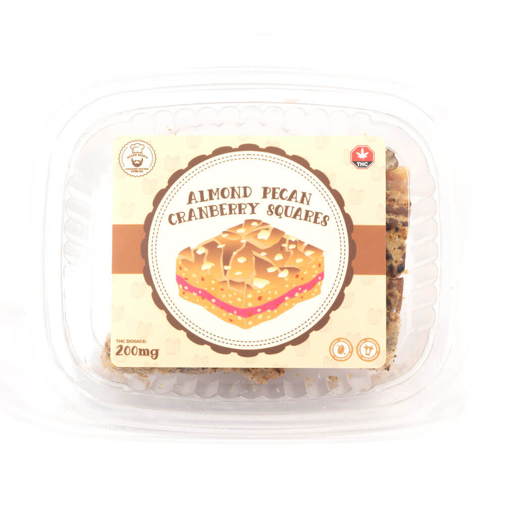 200mg THC Almond Pecan Cranberry Square (Sugar Jack's)