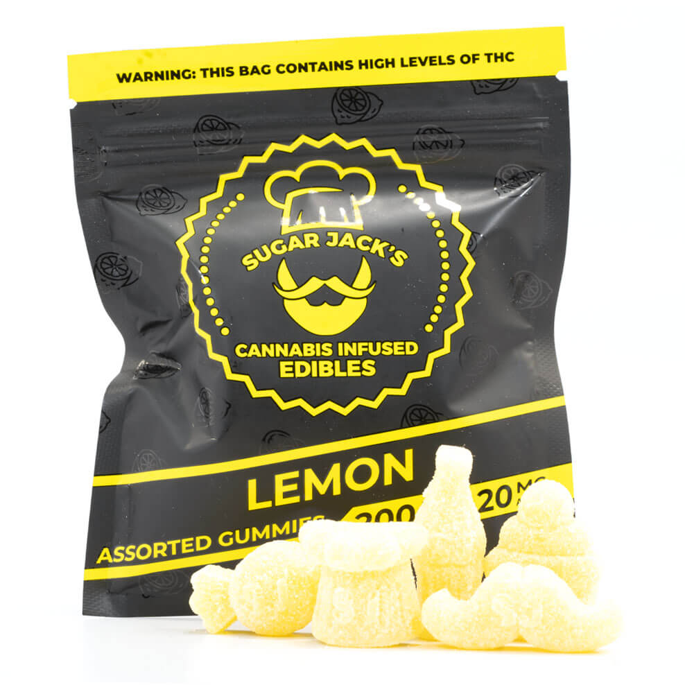 200mg THC Assorted Lemon Gummies (Sugar Jack's)