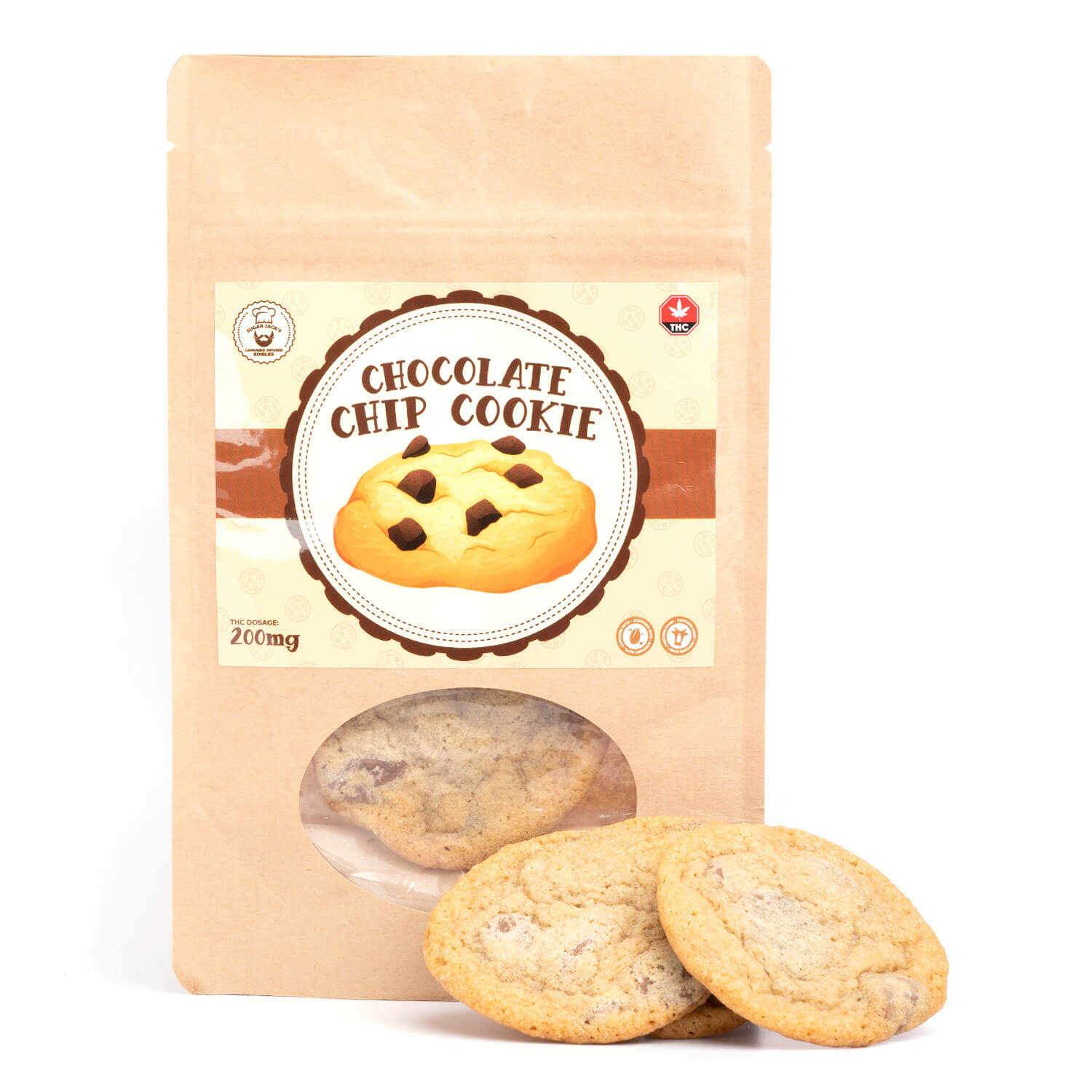 200mg THC Chocolate Chip Cookie (Sugar Jack's)