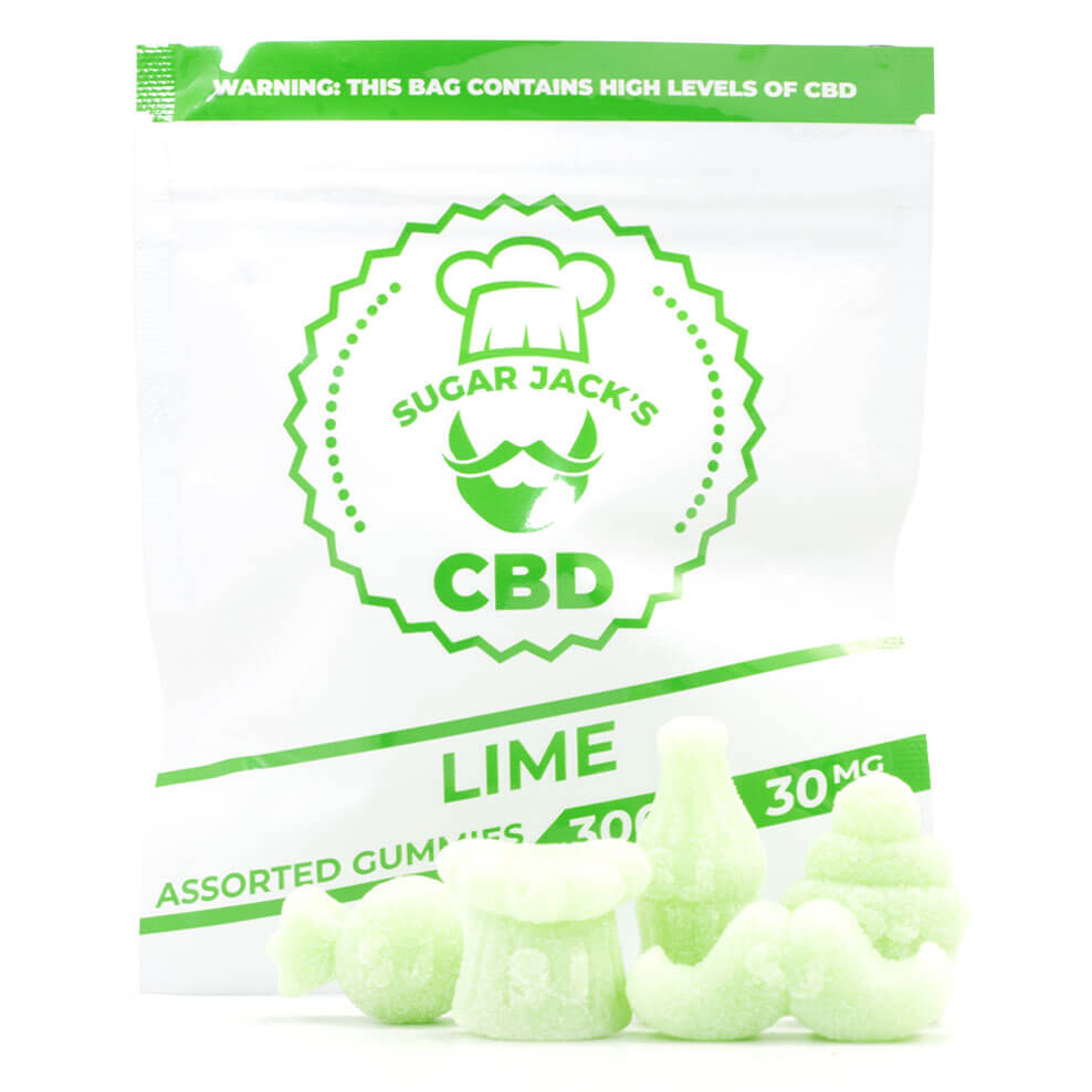 300mg CBD Assorted Lime Gummies (Sugar Jack's)