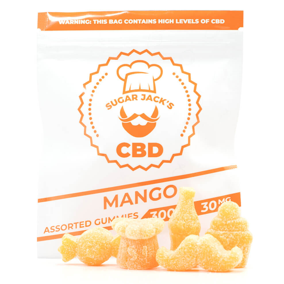 300mg CBD Assorted Mango Gummies (Sugar Jack's)