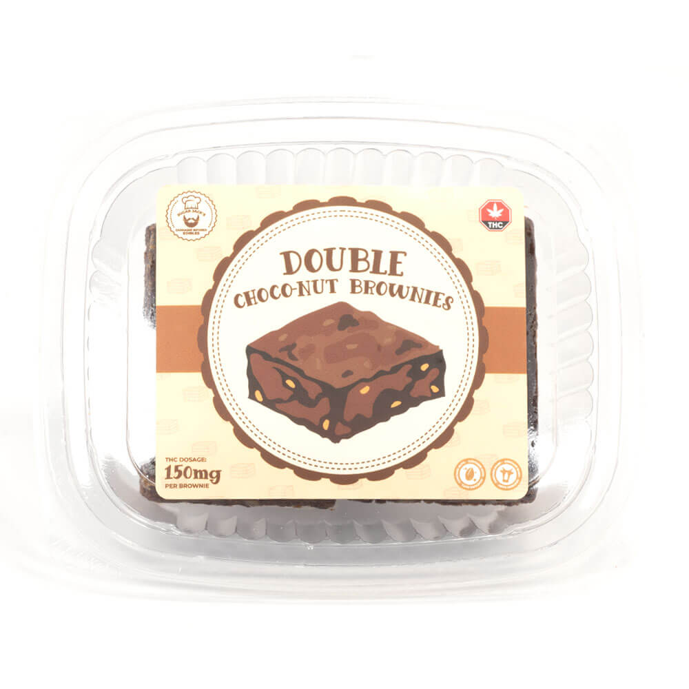 300mg THC Double Choco-nut Brownies (Sugar Jack's)