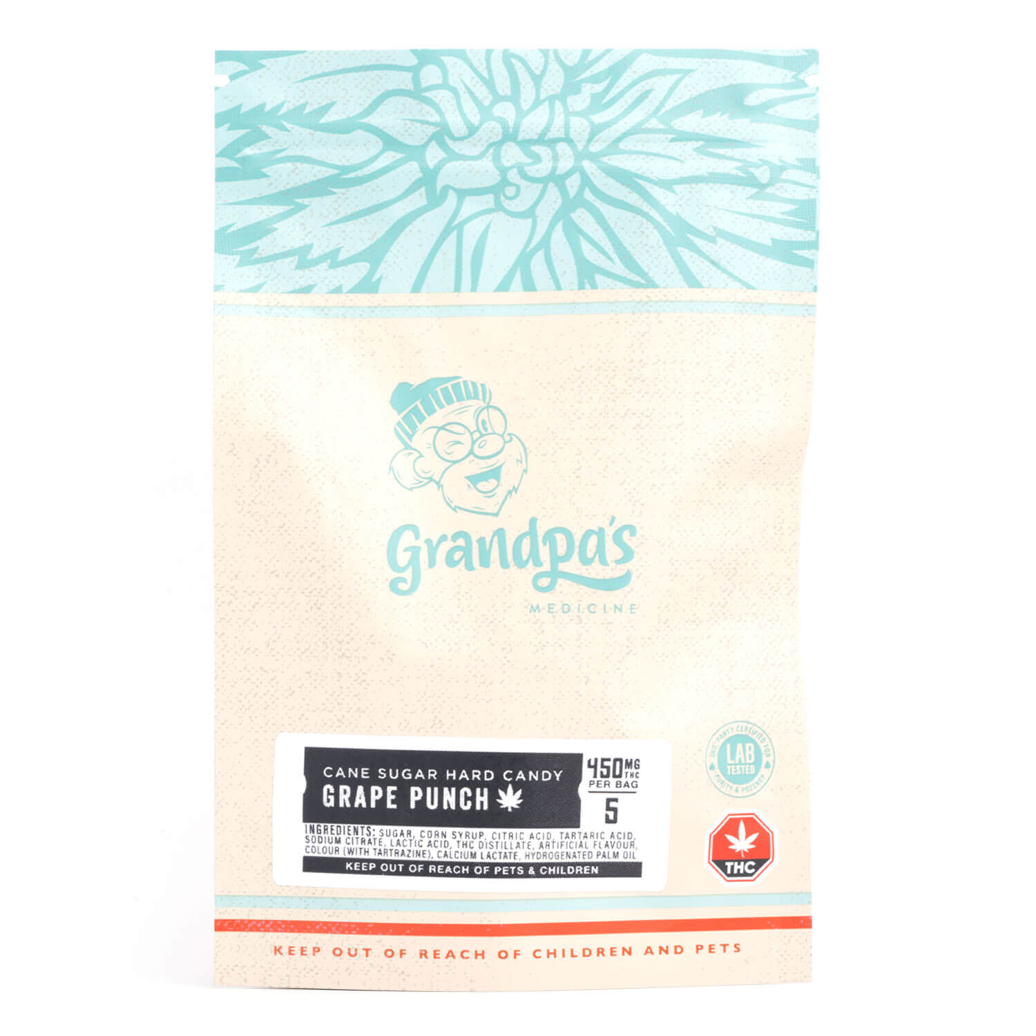 450mg THC Grape Punch Hard Candies (Grandpa's Medicine)