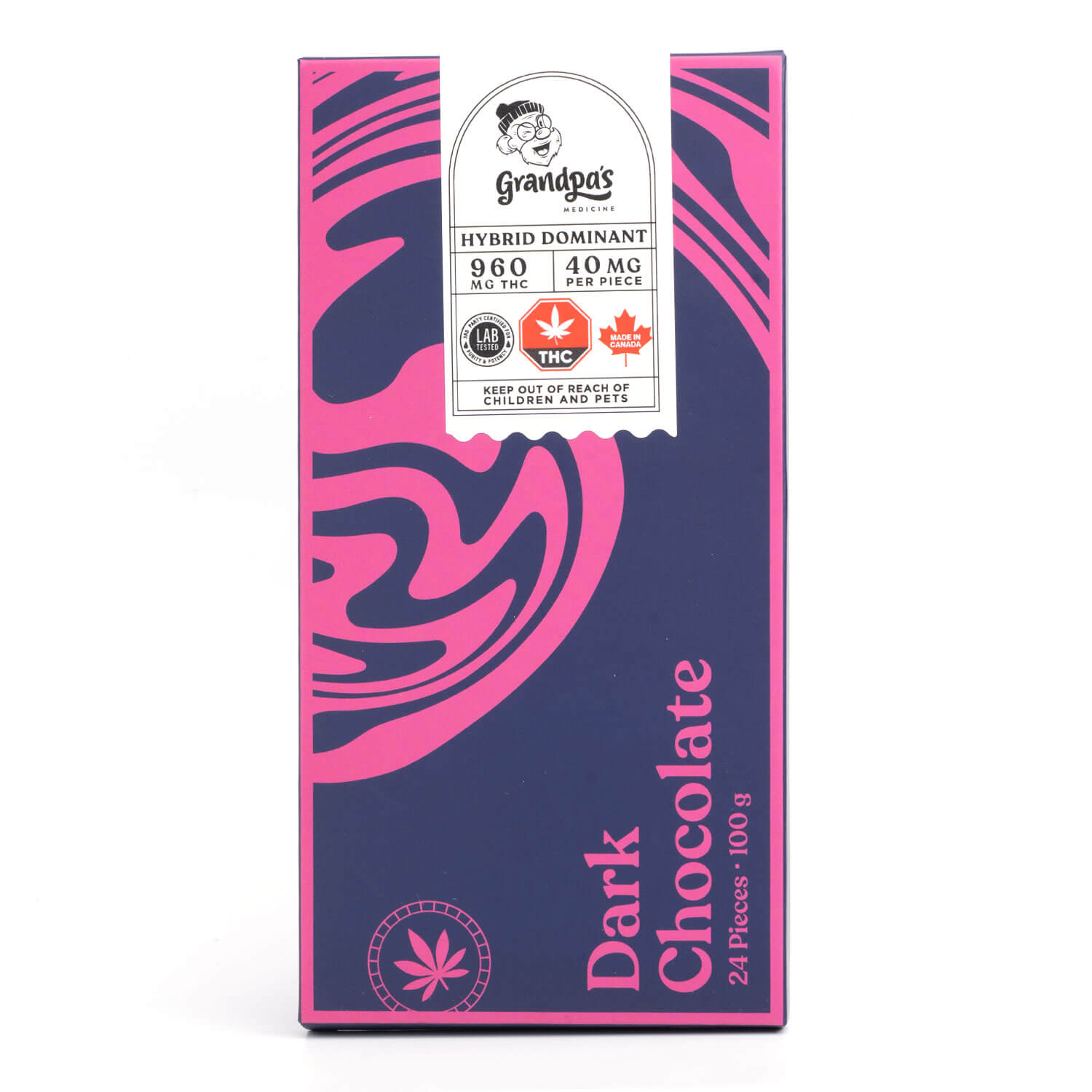 960mg THC Dark Chocolate Bar (Grandpa's Medicine)