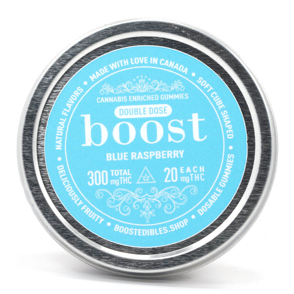 Blue Raspberry 300mg THC Cubes (Boost Edibles)