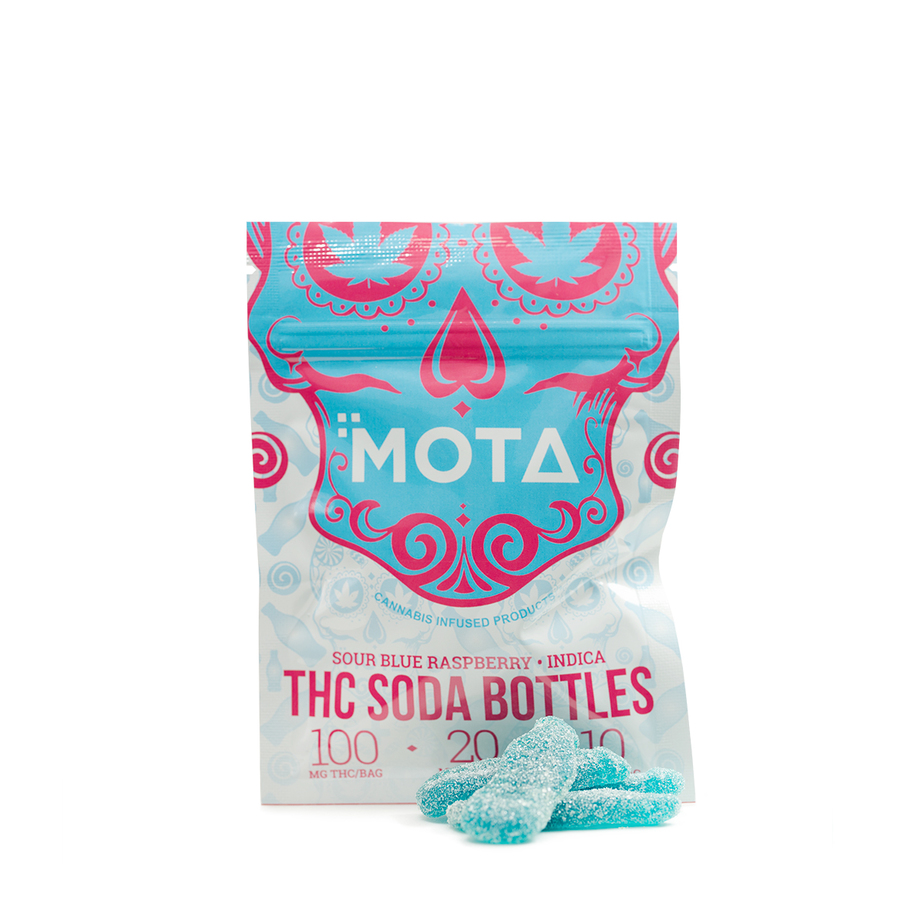 MOTA Blue Raspberry Soda Bottles