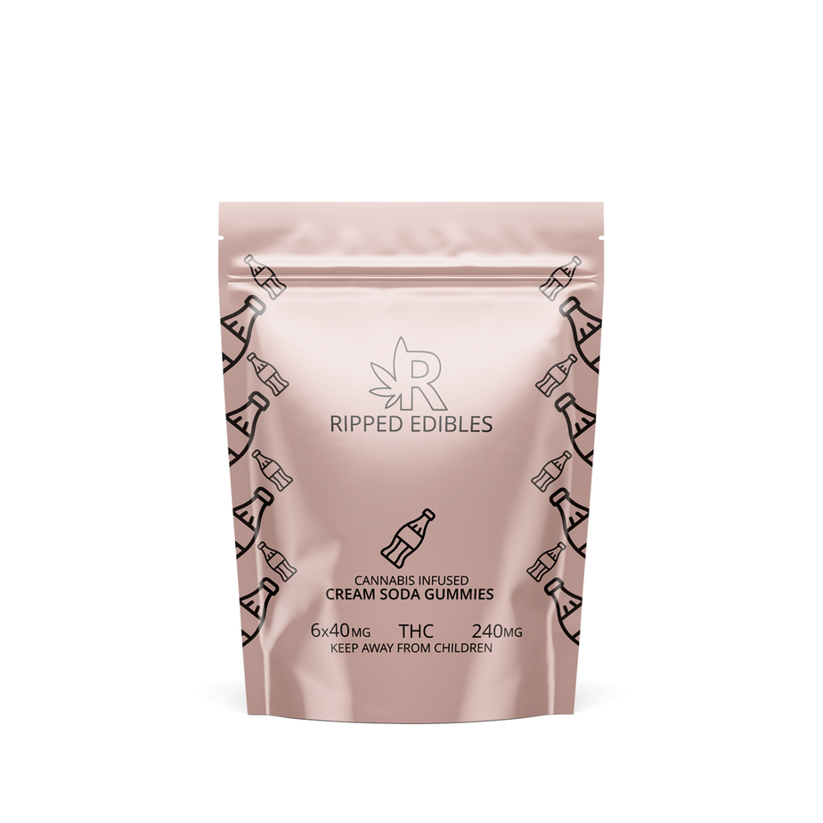 Ripped Edibles THC Cream Soda Gummies