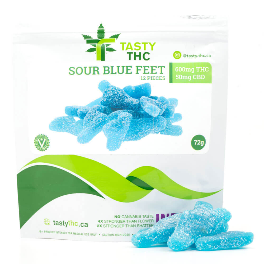 Sour Blue Feet Gummies (Tasty THC)
