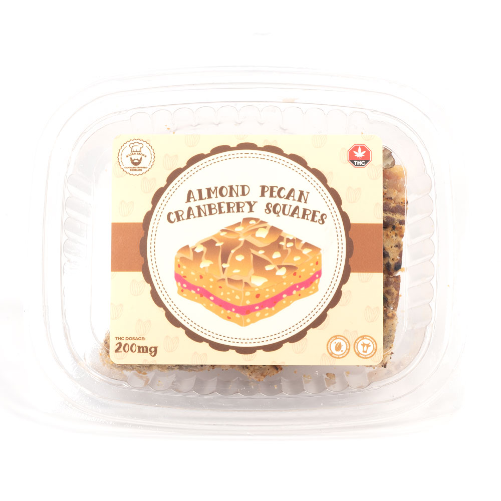 Sugar Jack's 200mg THC Almond Pecan Cranberry Square